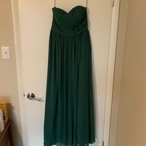Azazie Jasmine Bridesmaid Dress - Dark Green - Size a8